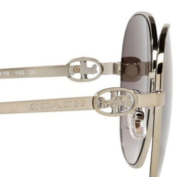 Coach Light Gold Frame Brown Gradient Lens Sunglasses - Picture 2 of 7